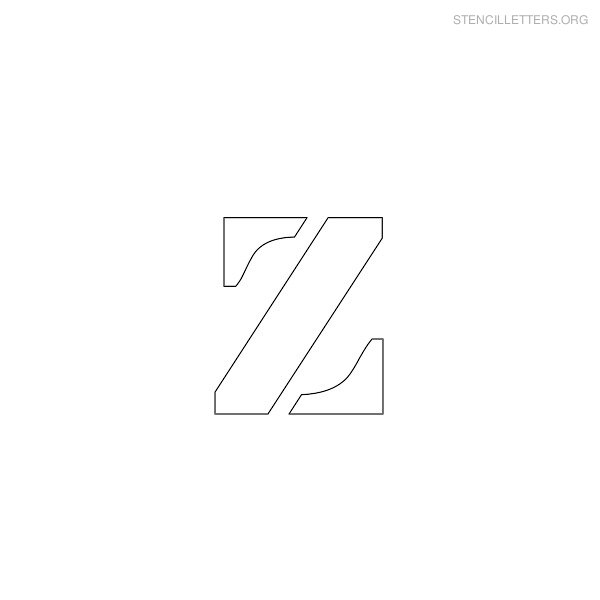 Stencil Letter Lowercase Z