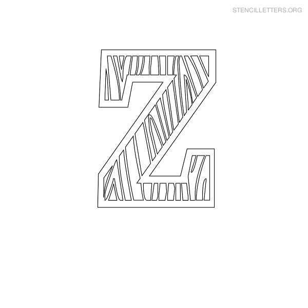 Stencil Letter Wooden Z