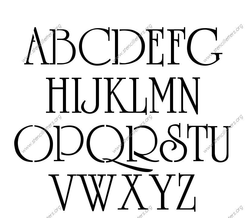 Grandiose Elegant A to Z uppercase letter stencils