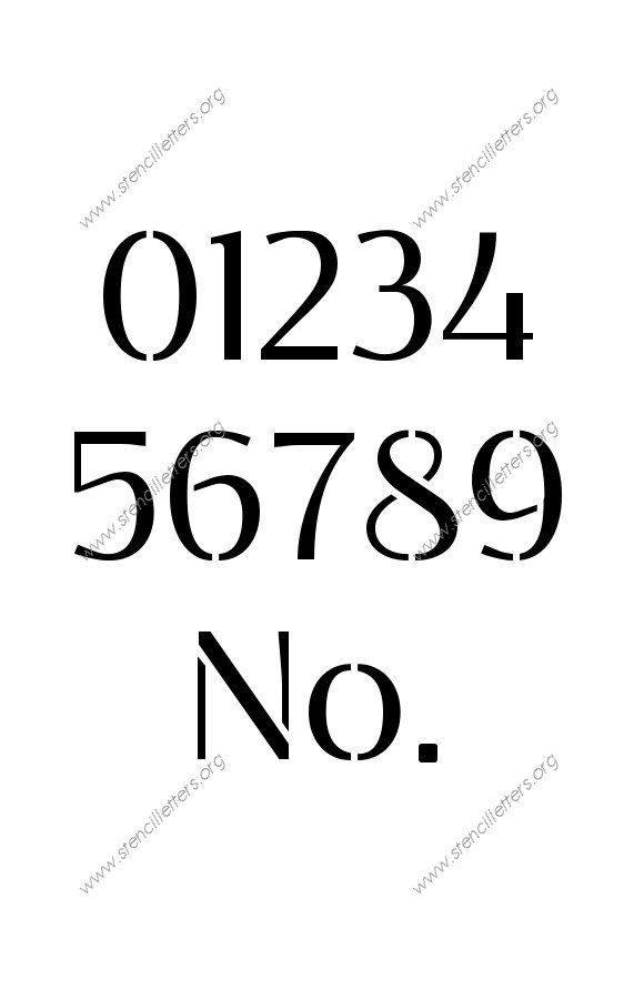 Clean Geometric Number Stencil