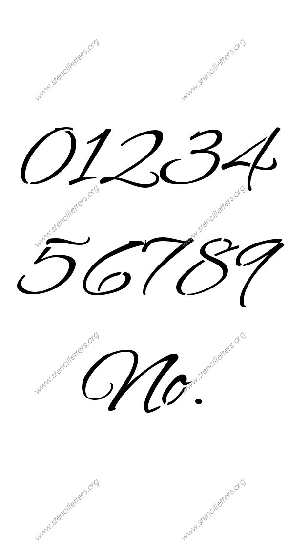 Free Fancy Cursive Numbers Font Generator Fahermk