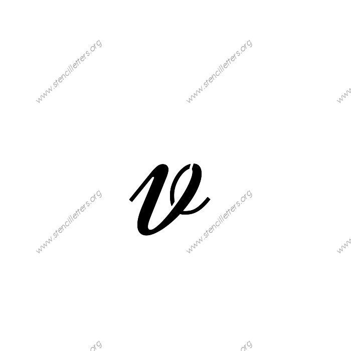 cursive letter v