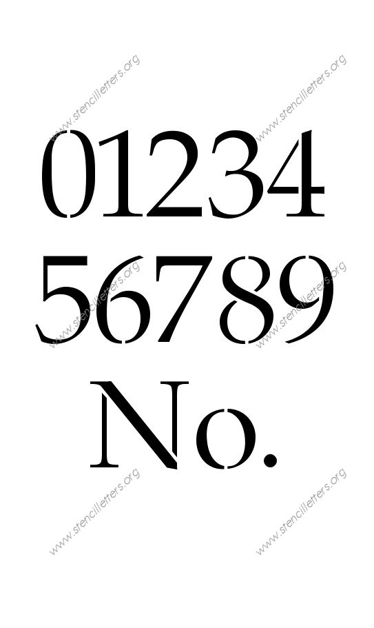 Number Stencils 0 to 9 Number Sets