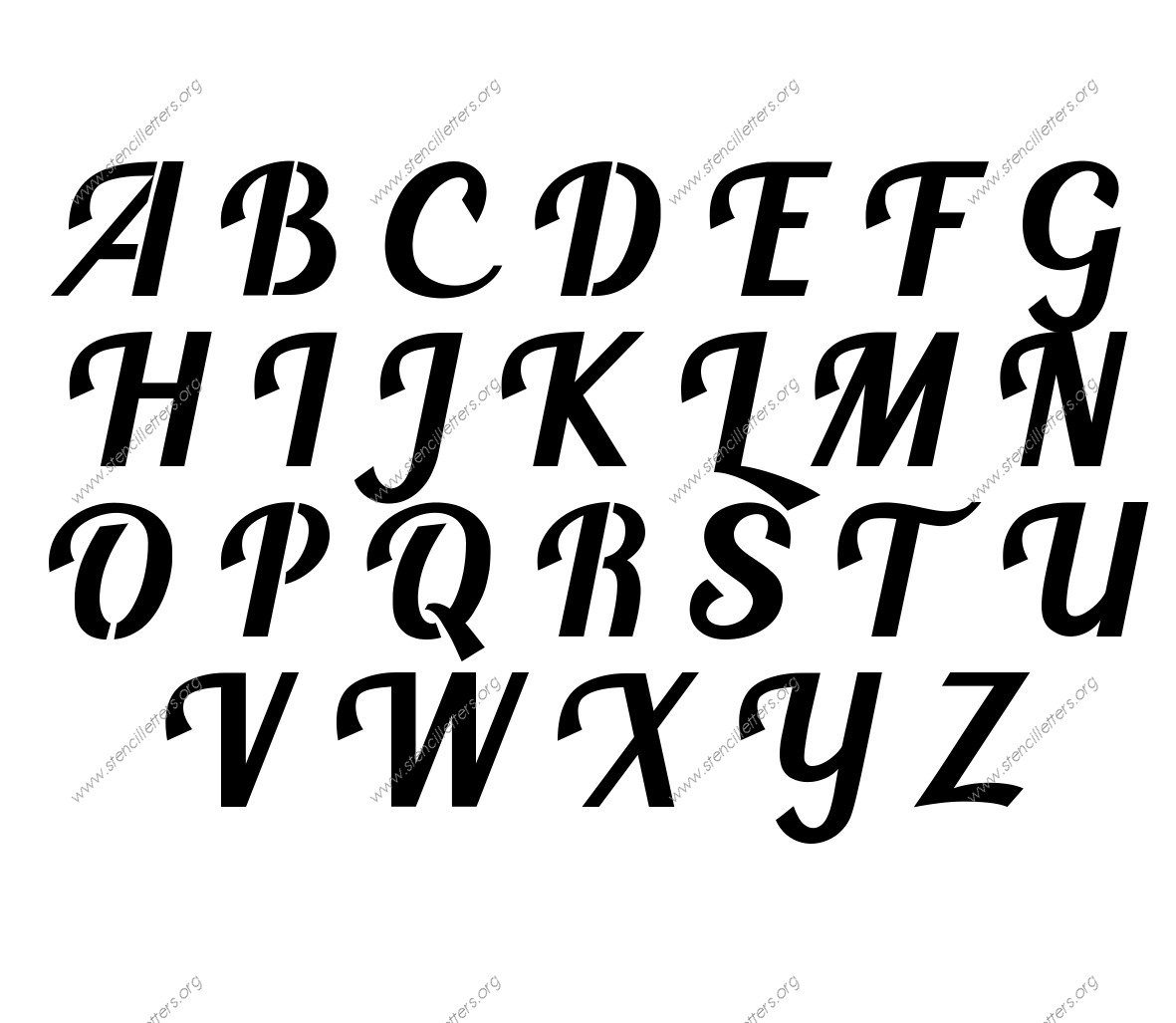 Script Calligraphy personalized stencils letter stencils to order