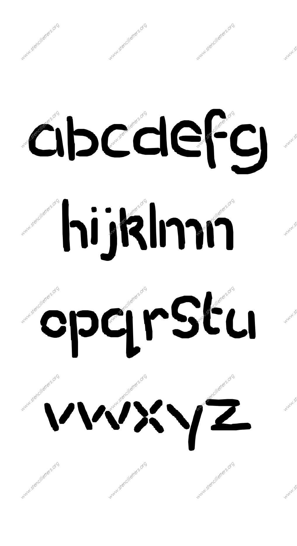 Rocky Novelty A to Z lowercase letter stencils