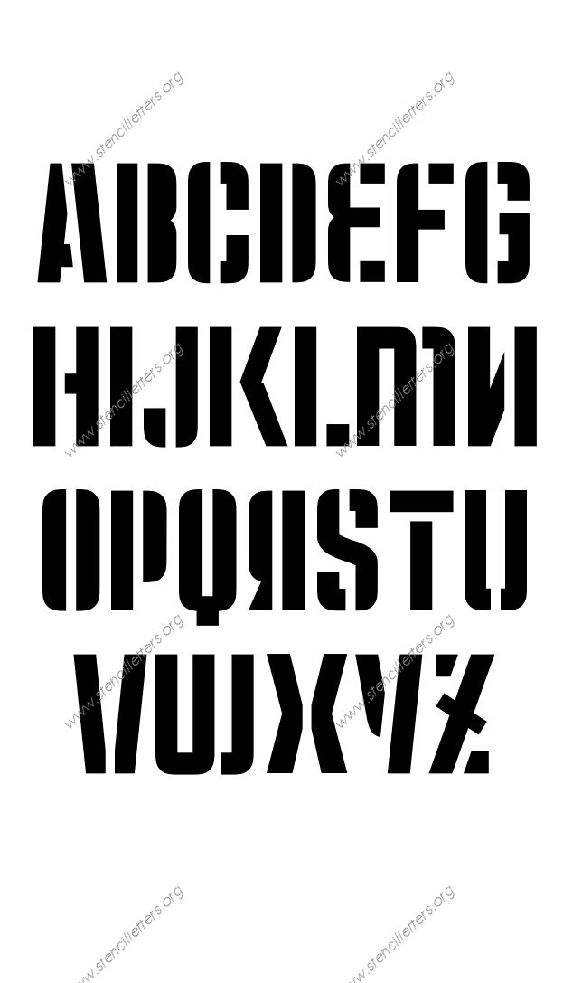 Trendy Modern A to Z alphabet stencils