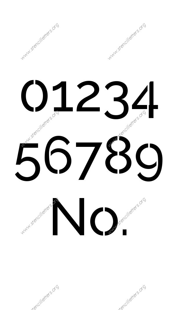 Smooth Elegant Sans Number Stencil