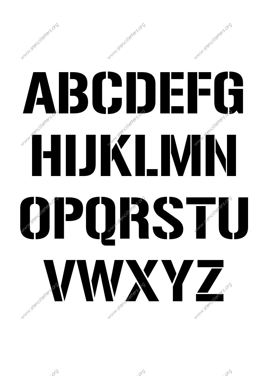 1970s Novelty A to Z alphabet stencils