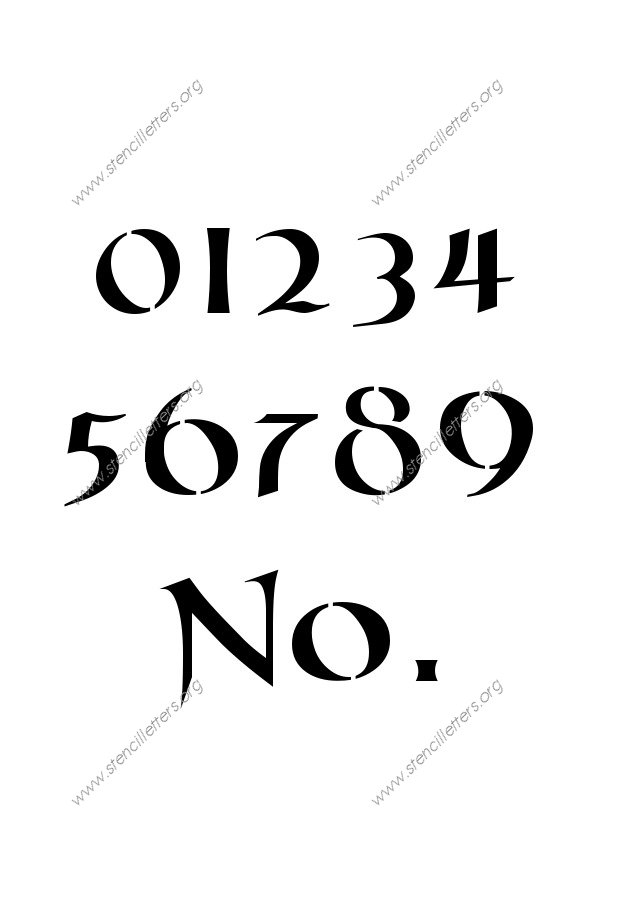 Celtic International Number Stencil