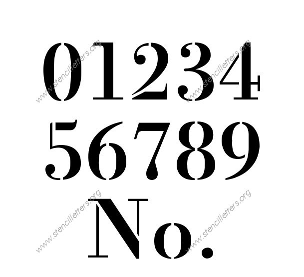 Printable Custom Made Number Stencils - Digital Templates - Stencil Letters Org