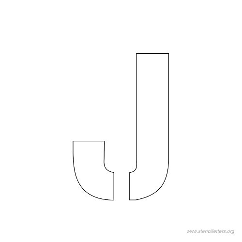 1 inch stencil letter j