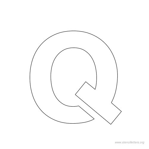 1 inch stencil letter q