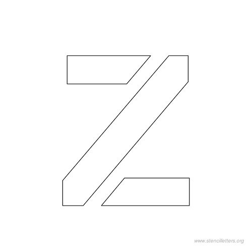 1 inch stencil letter z