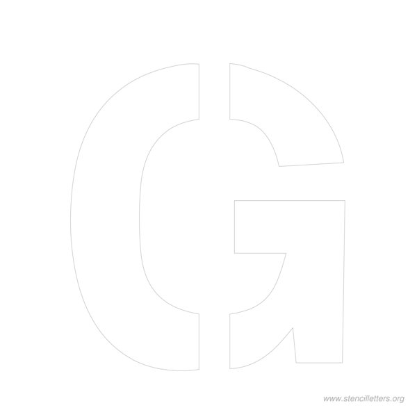 10 inch stencil letter g