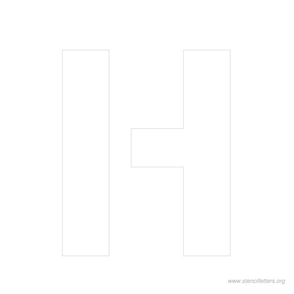 10 inch stencil letter h