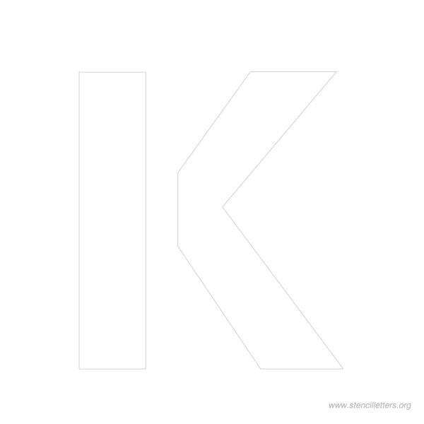 10 inch stencil letter k