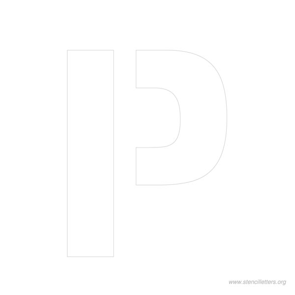 10 inch stencil letter p