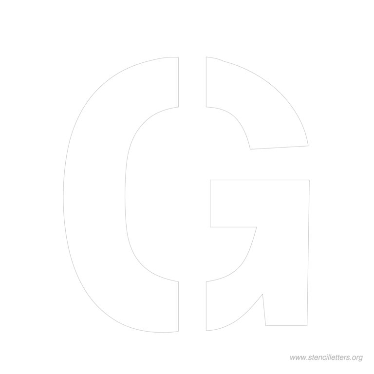 11 inch stencil letter g