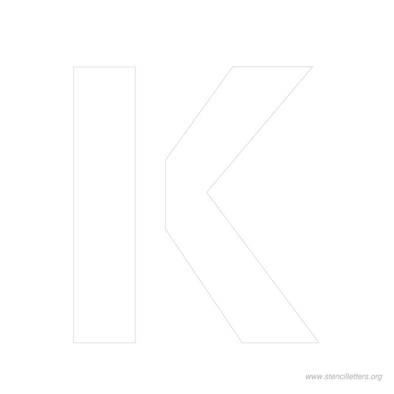 11 inch stencil letter k
