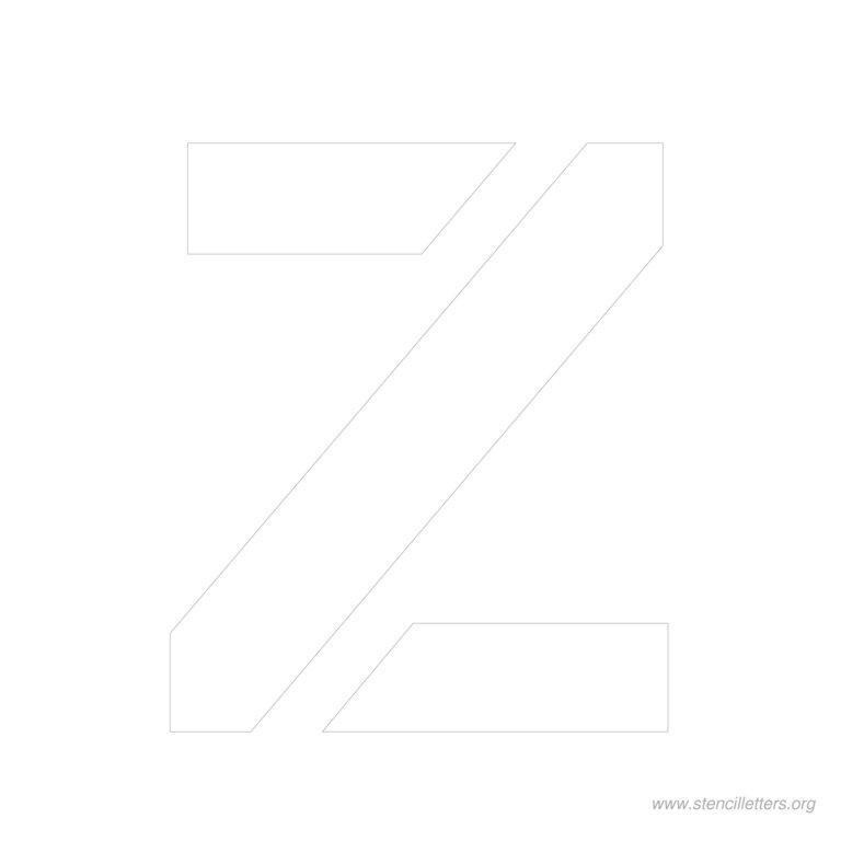11 inch stencil letter z