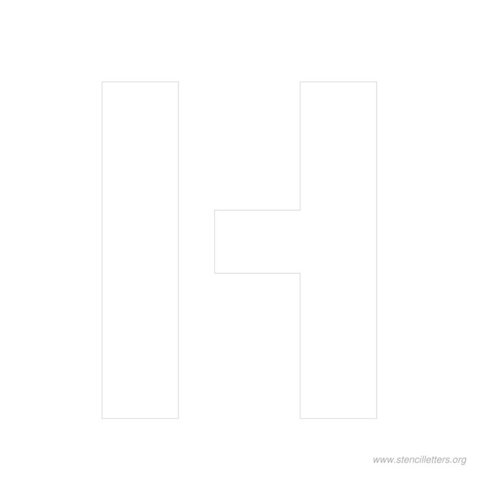 12 inch stencil letter h