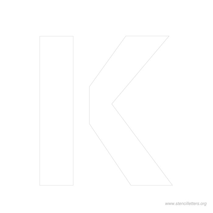 12 inch stencil letter k