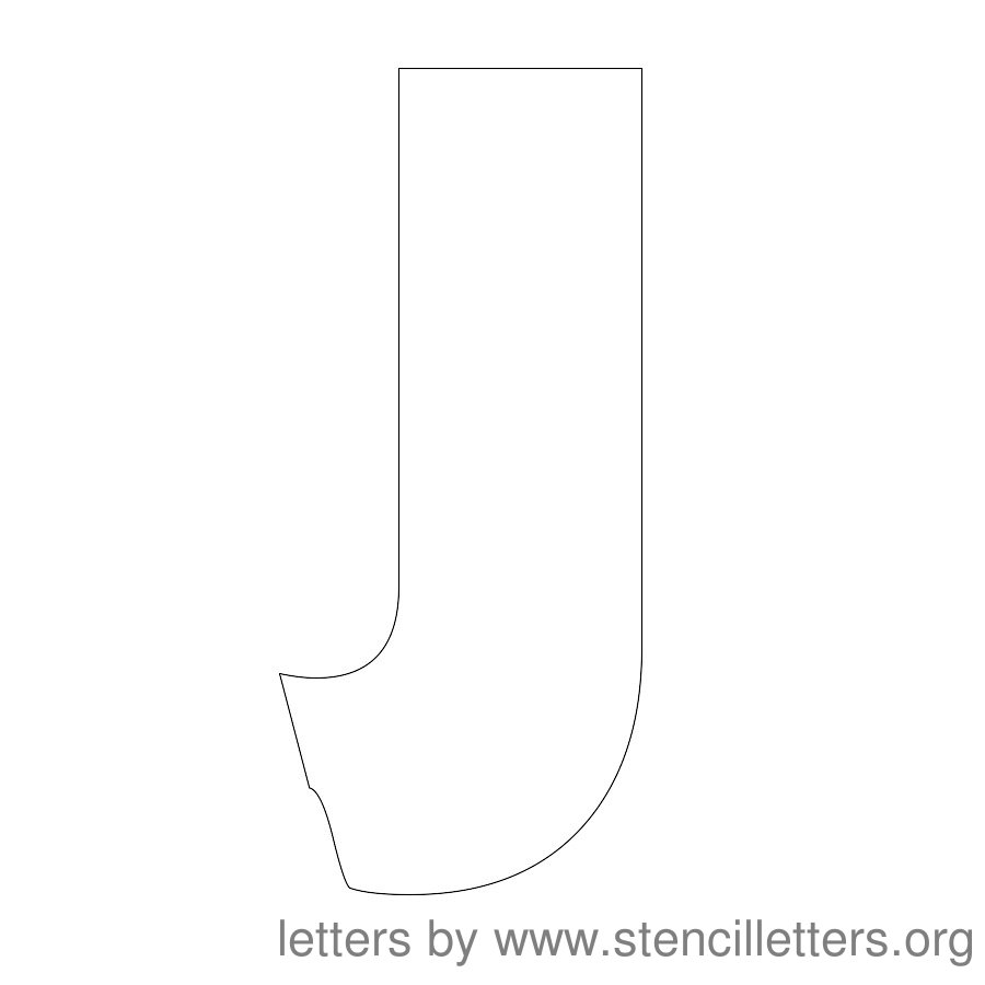 12 Inch Stencil Letter Uppercase J