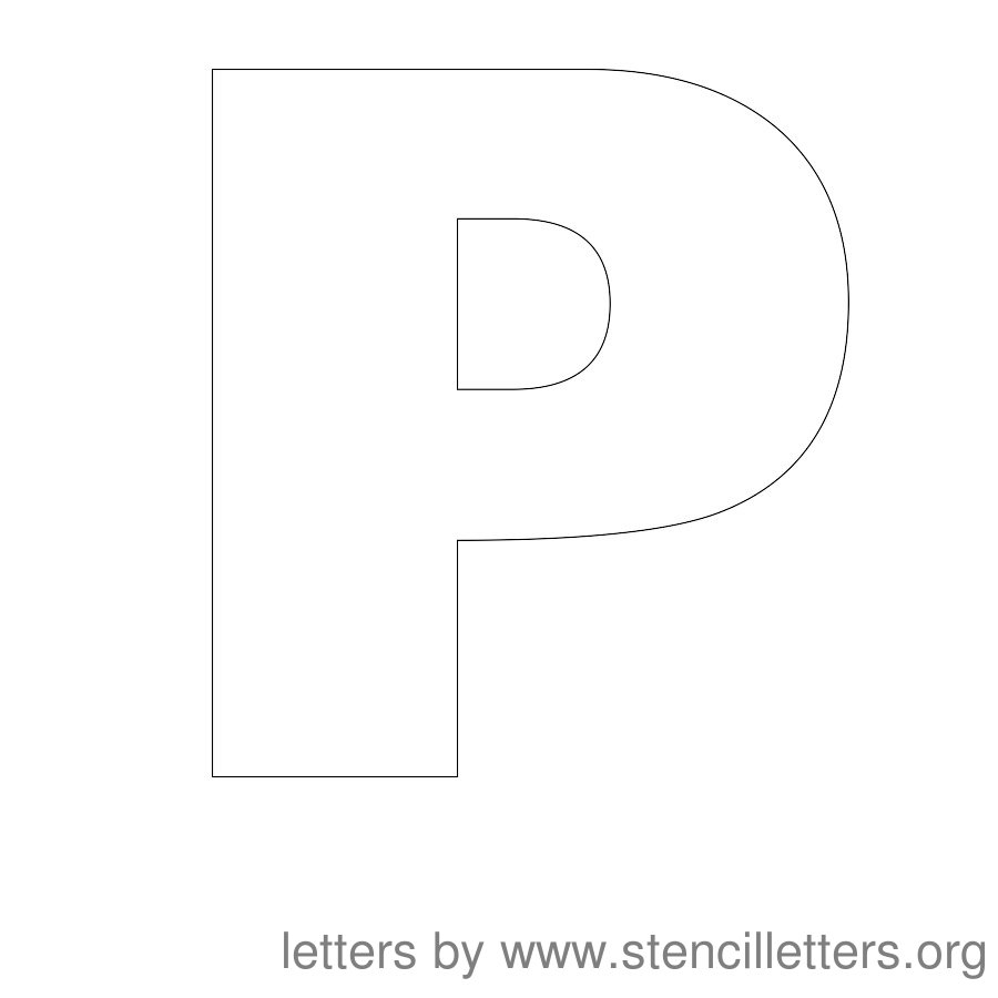 12 Inch Stencil Letter Uppercase P
