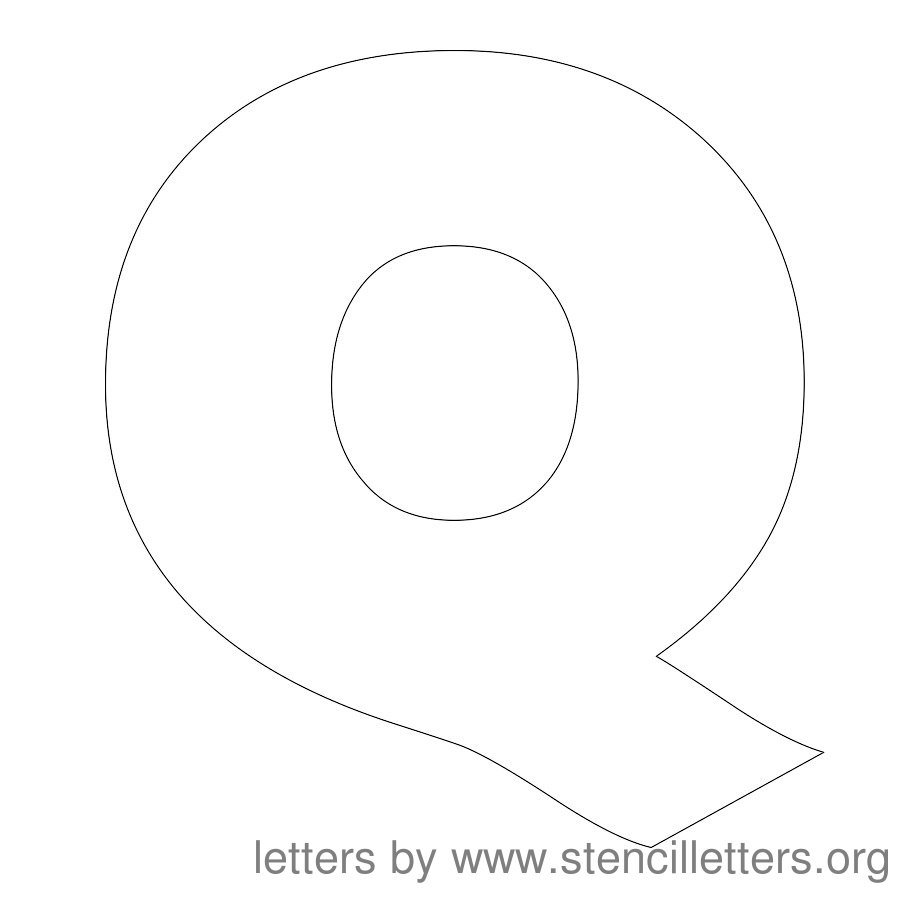 12 Inch Stencil Letter Uppercase Q