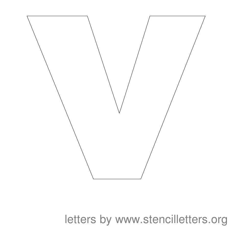 12 Inch Stencil Letter Uppercase V