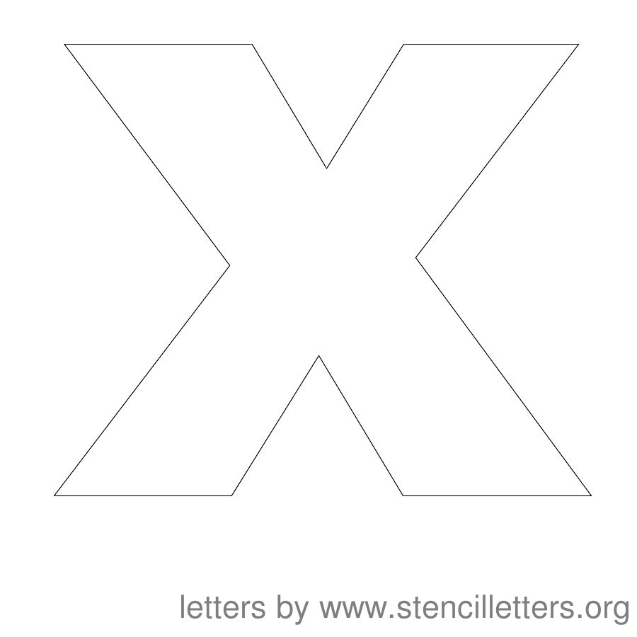 12 Inch Stencil Letter Uppercase X
