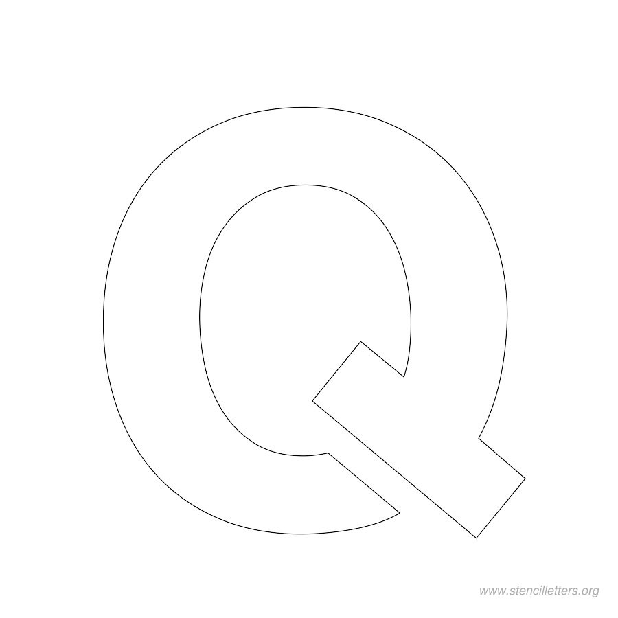 2 inch stencil letter q