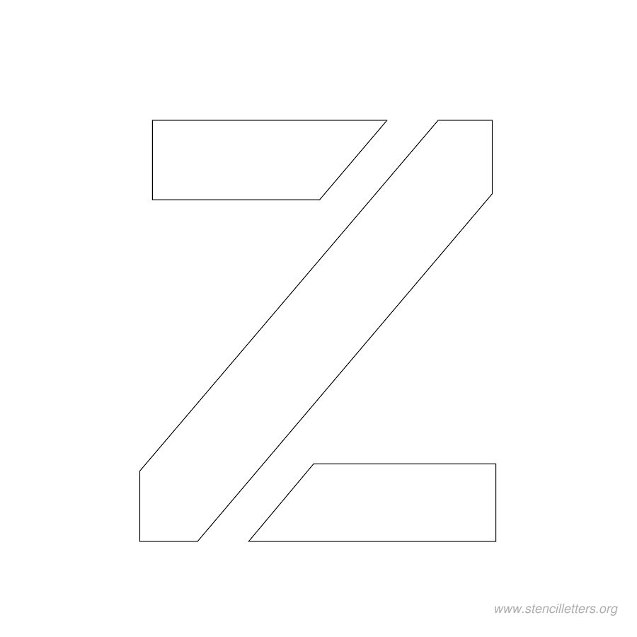 2 inch stencil letter z