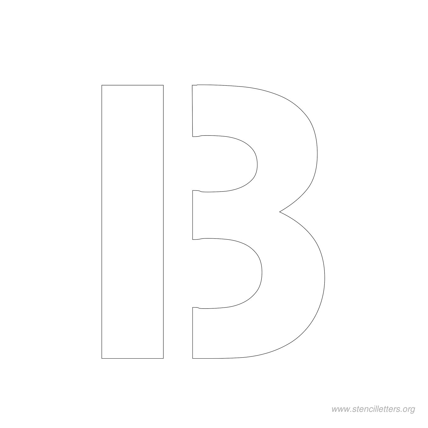 3 inch stencil letter b