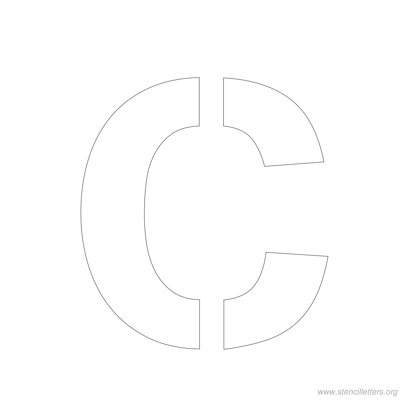 3 inch stencil letter c