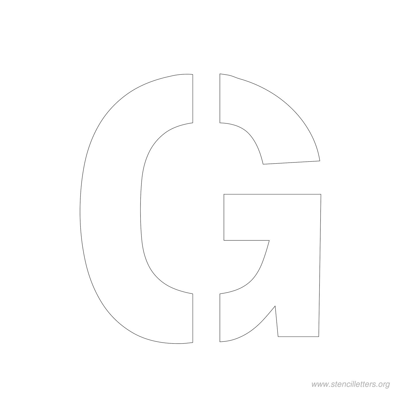 3 inch stencil letter g