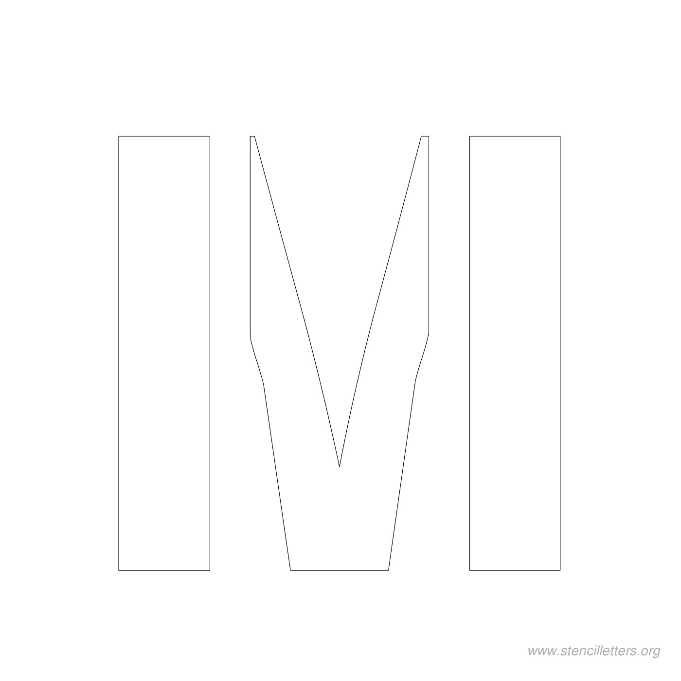 3 inch stencil letter m