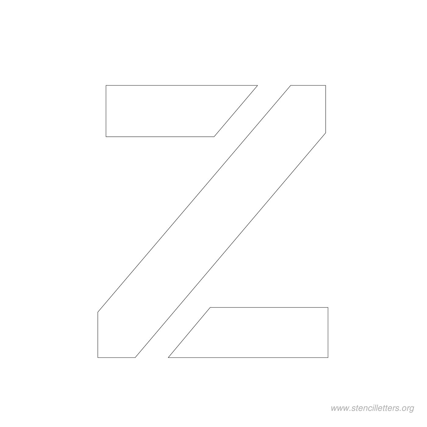 3 inch stencil letter z