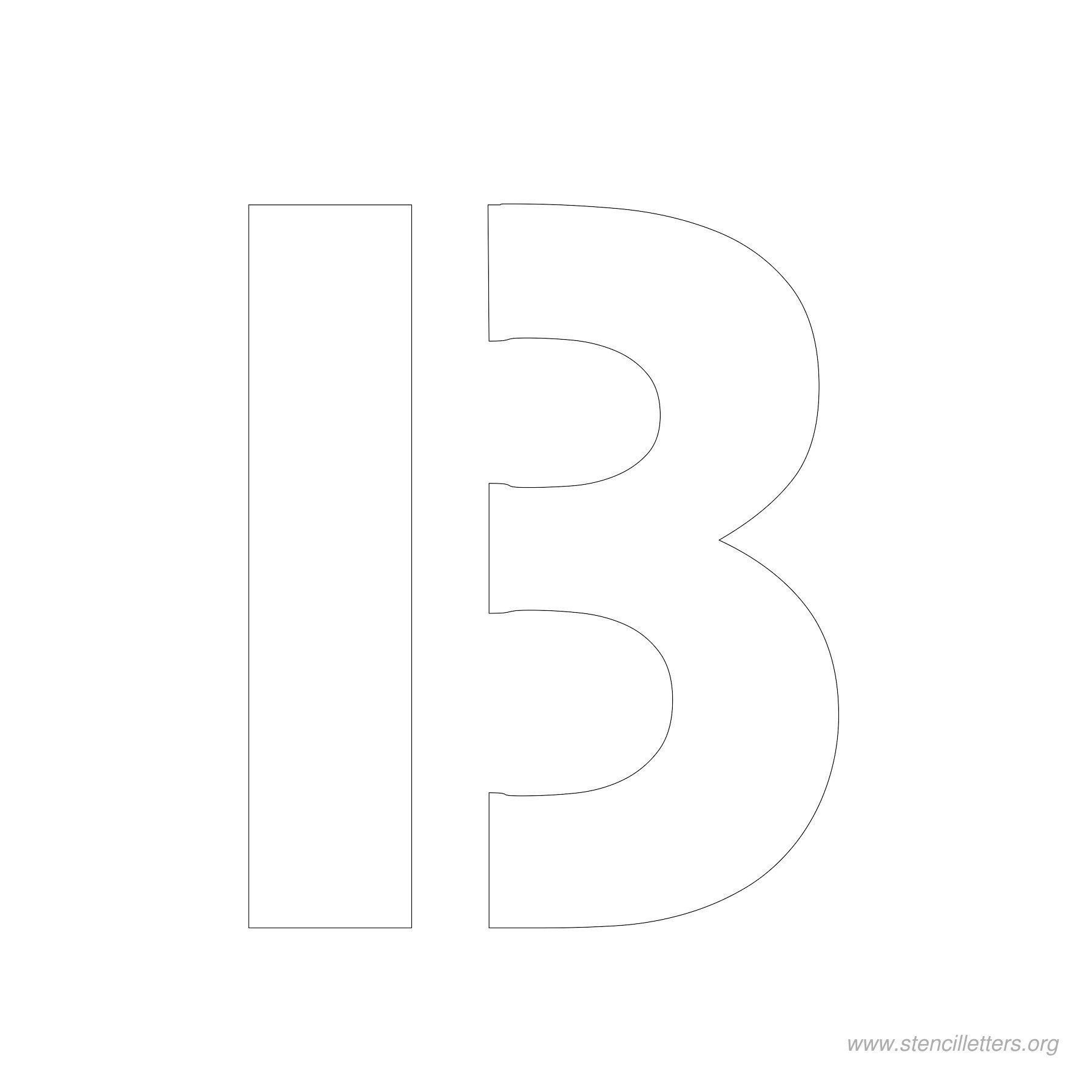 4 inch stencil letter b