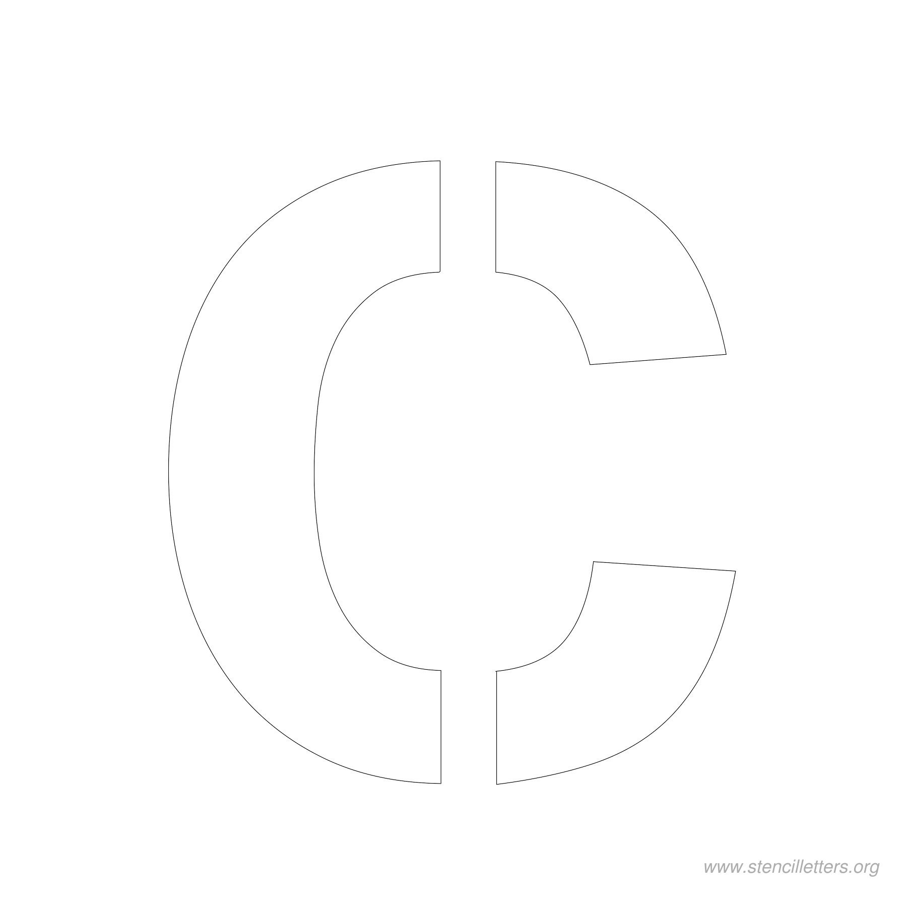 4 inch stencil letter c