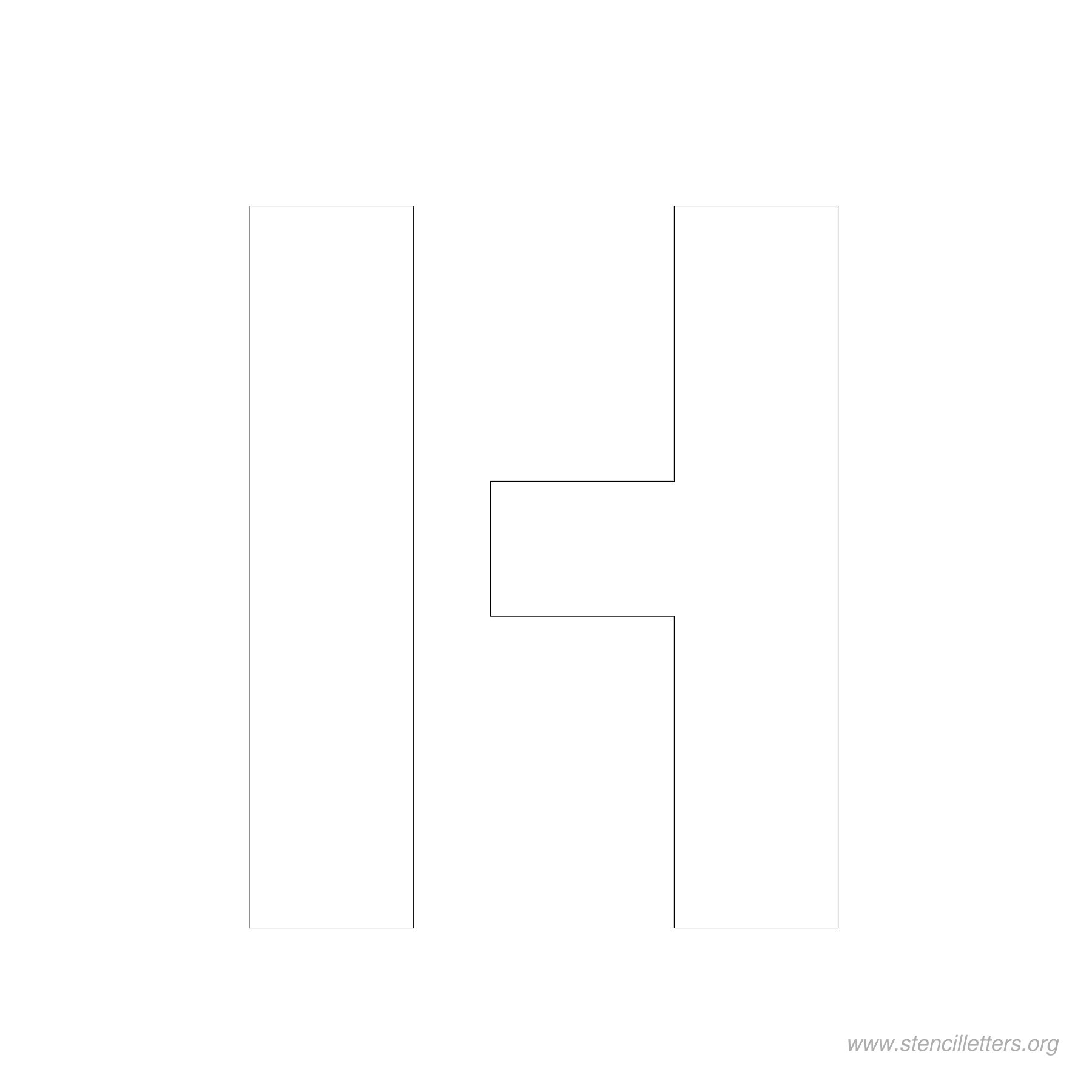 4 inch stencil letter h