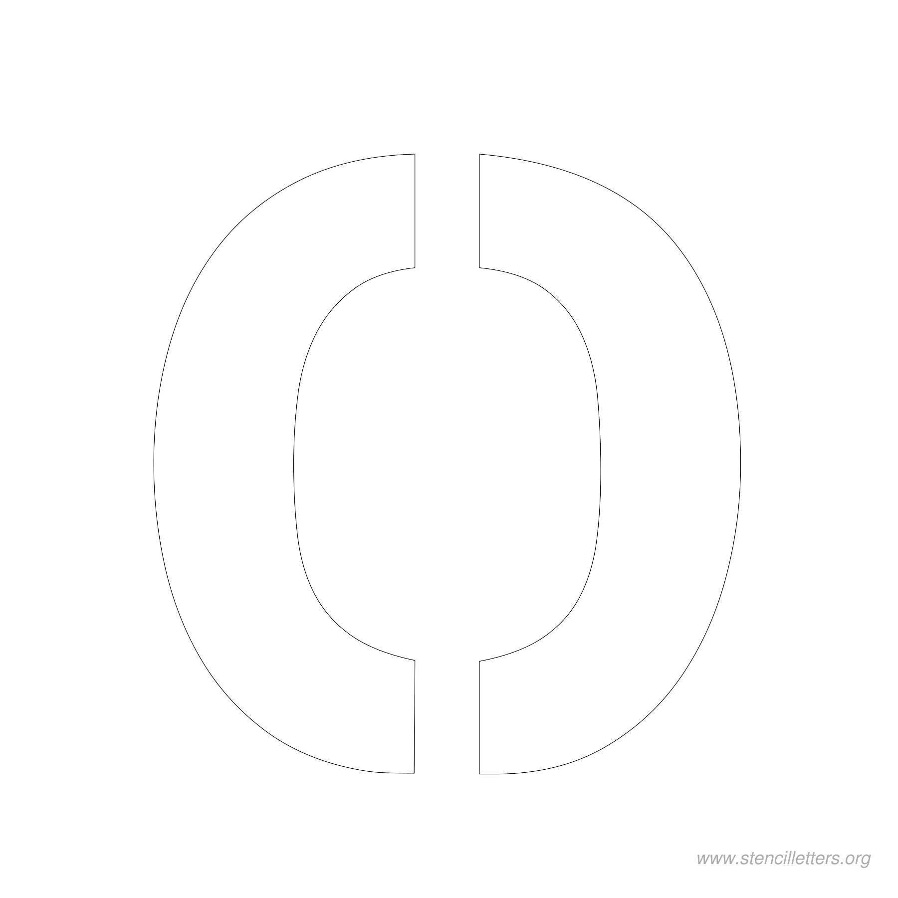 4 inch stencil letter o