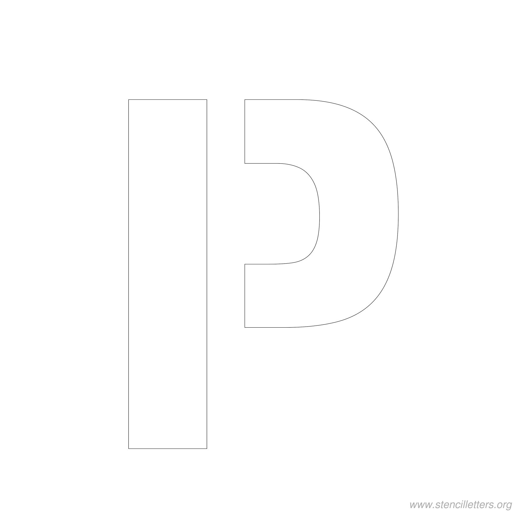 4 inch stencil letter p