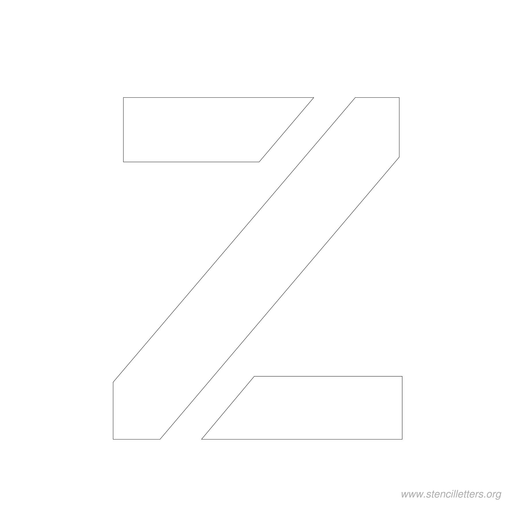 4 inch stencil letter z