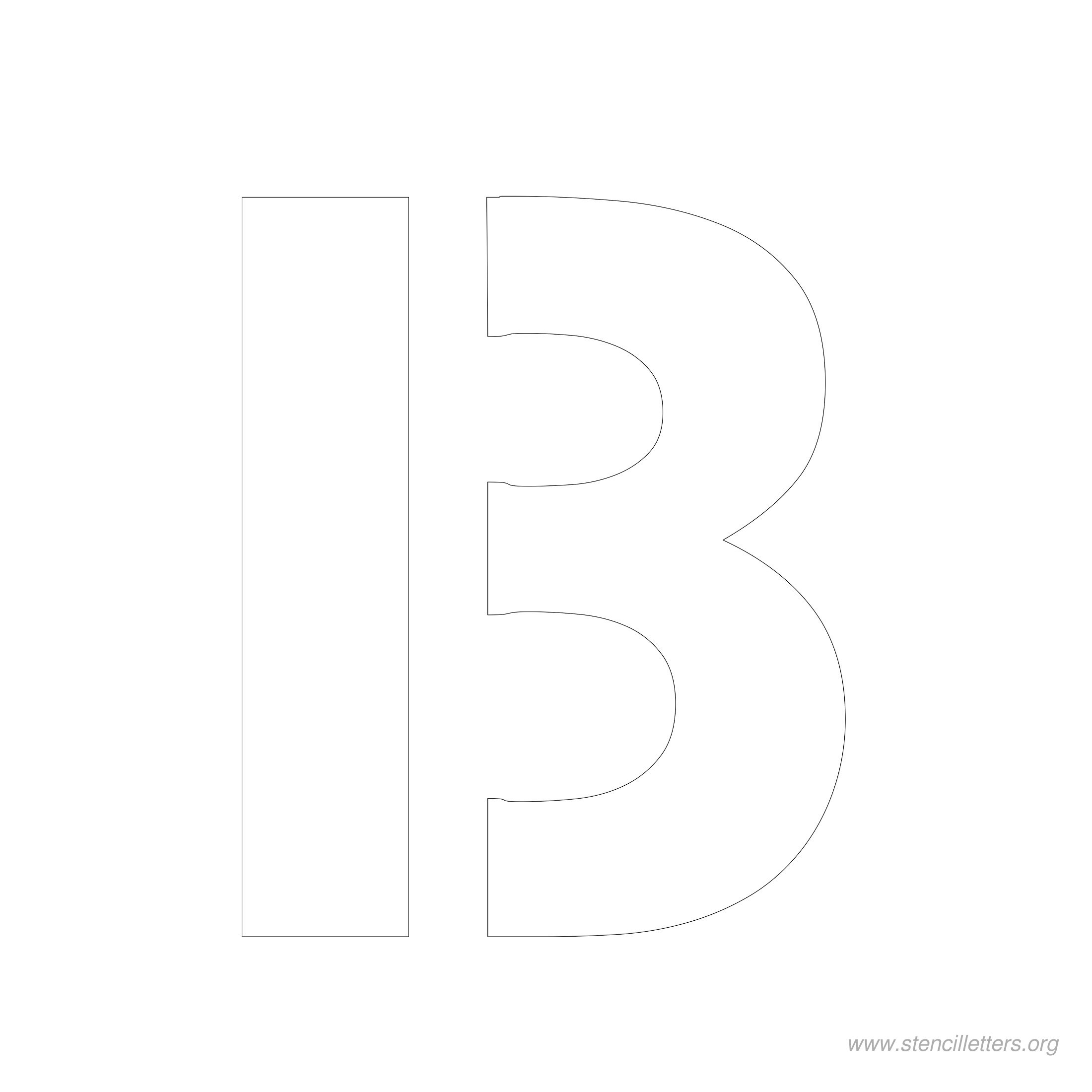 5 inch stencil letter b