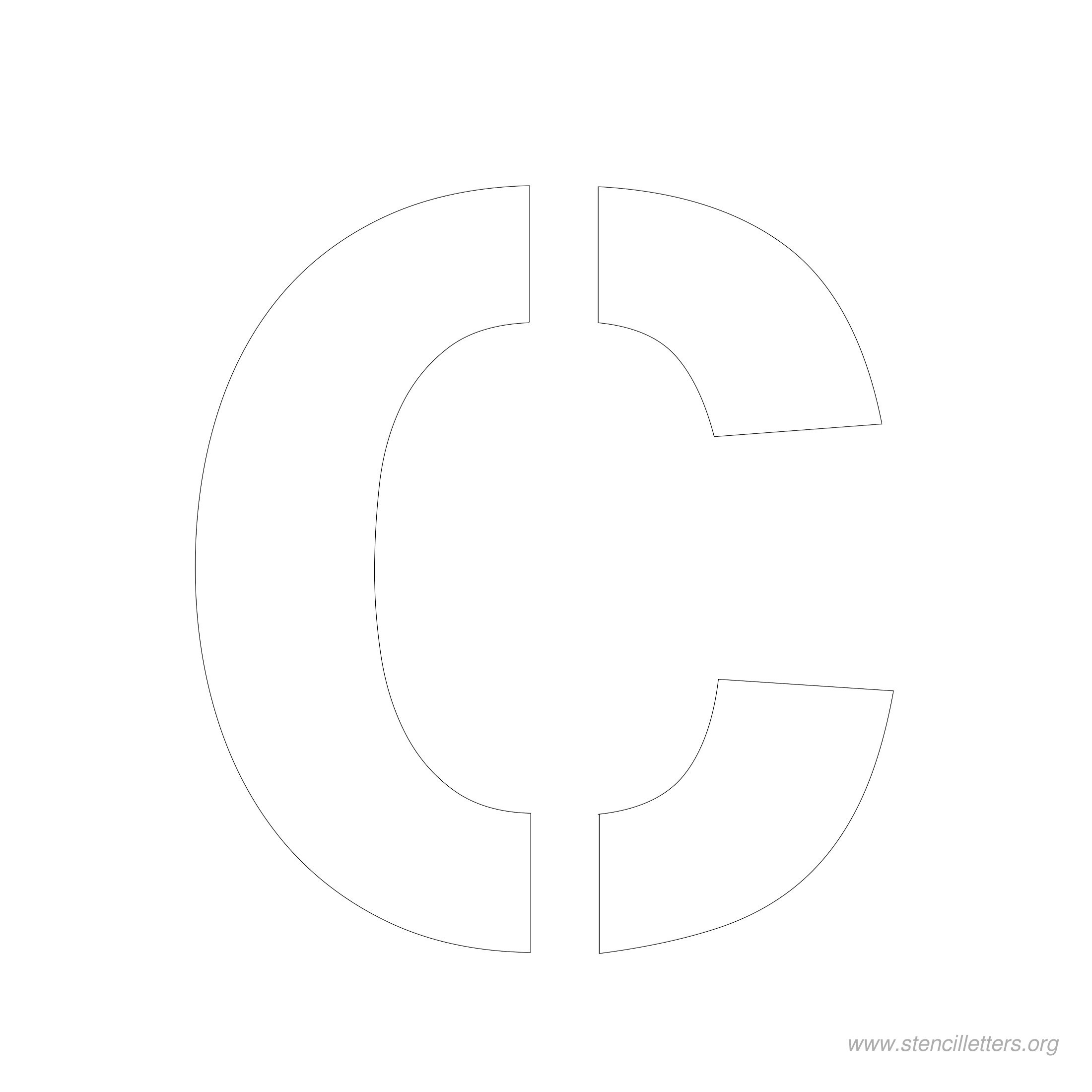 5 inch stencil letter c