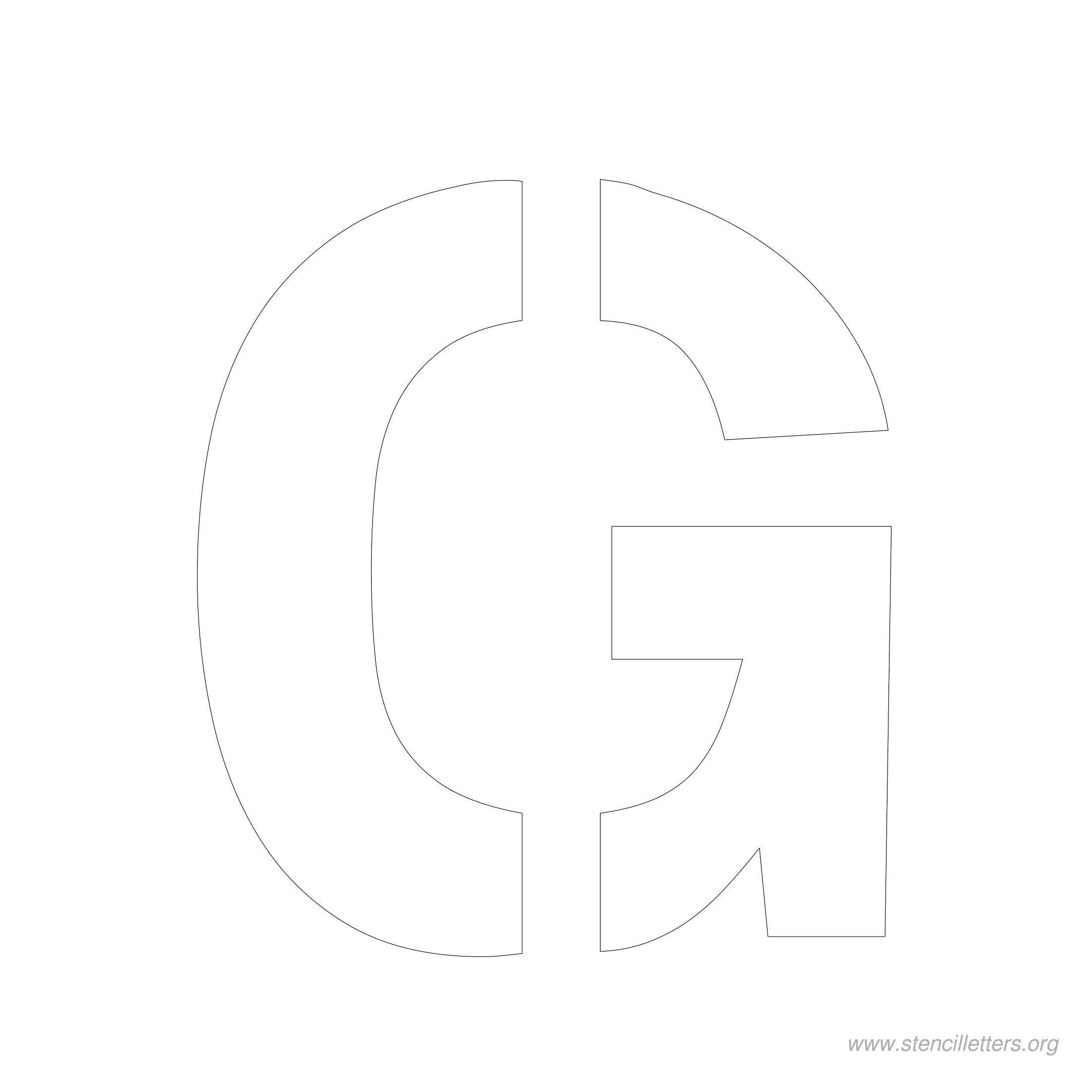5 inch stencil letter g