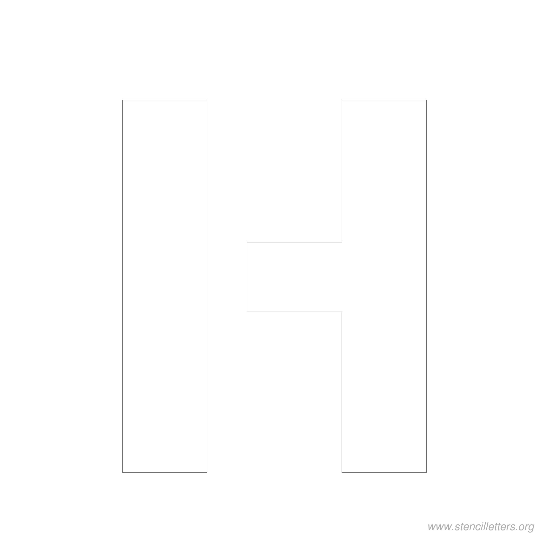 5 inch stencil letter h