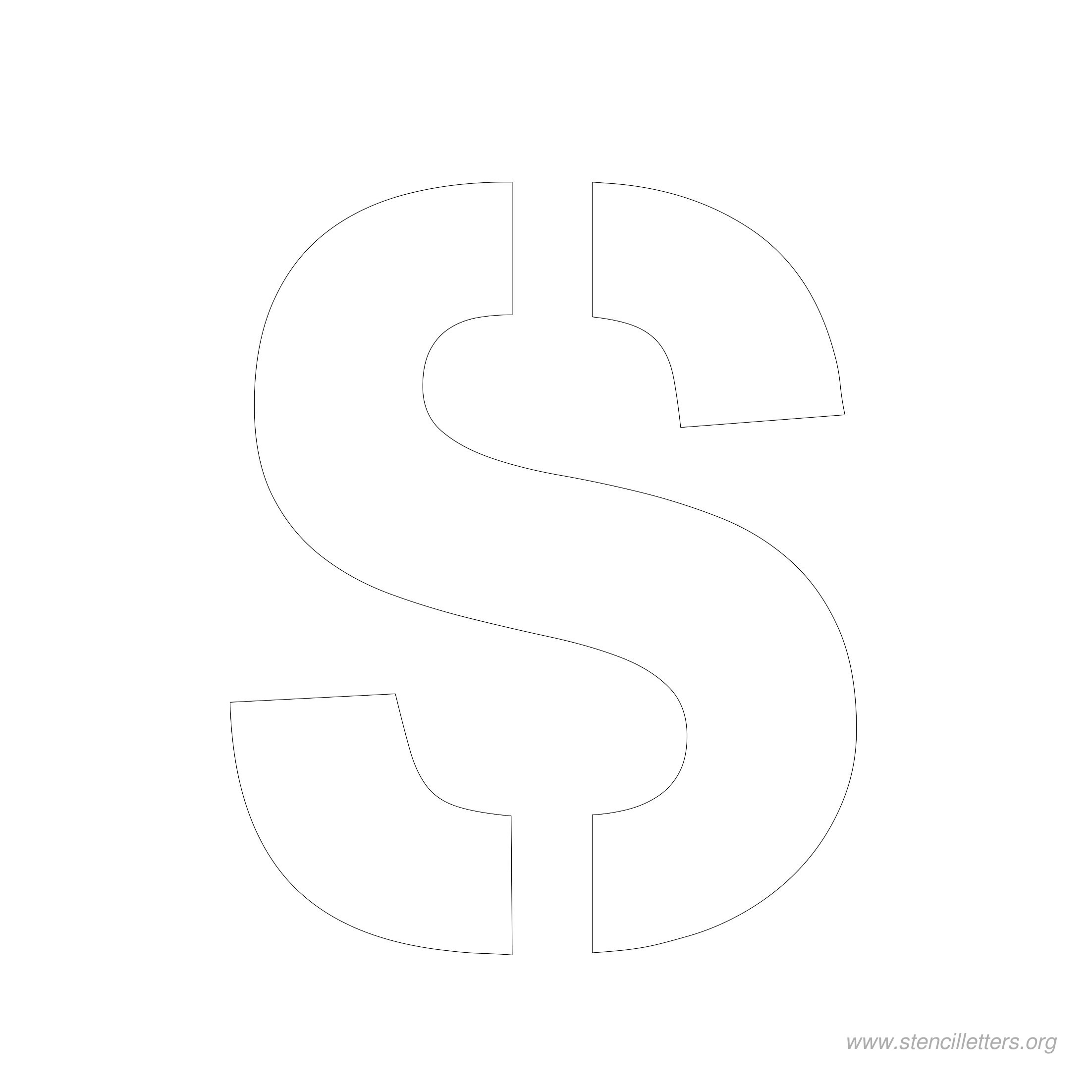 Letter S Stencil Printable