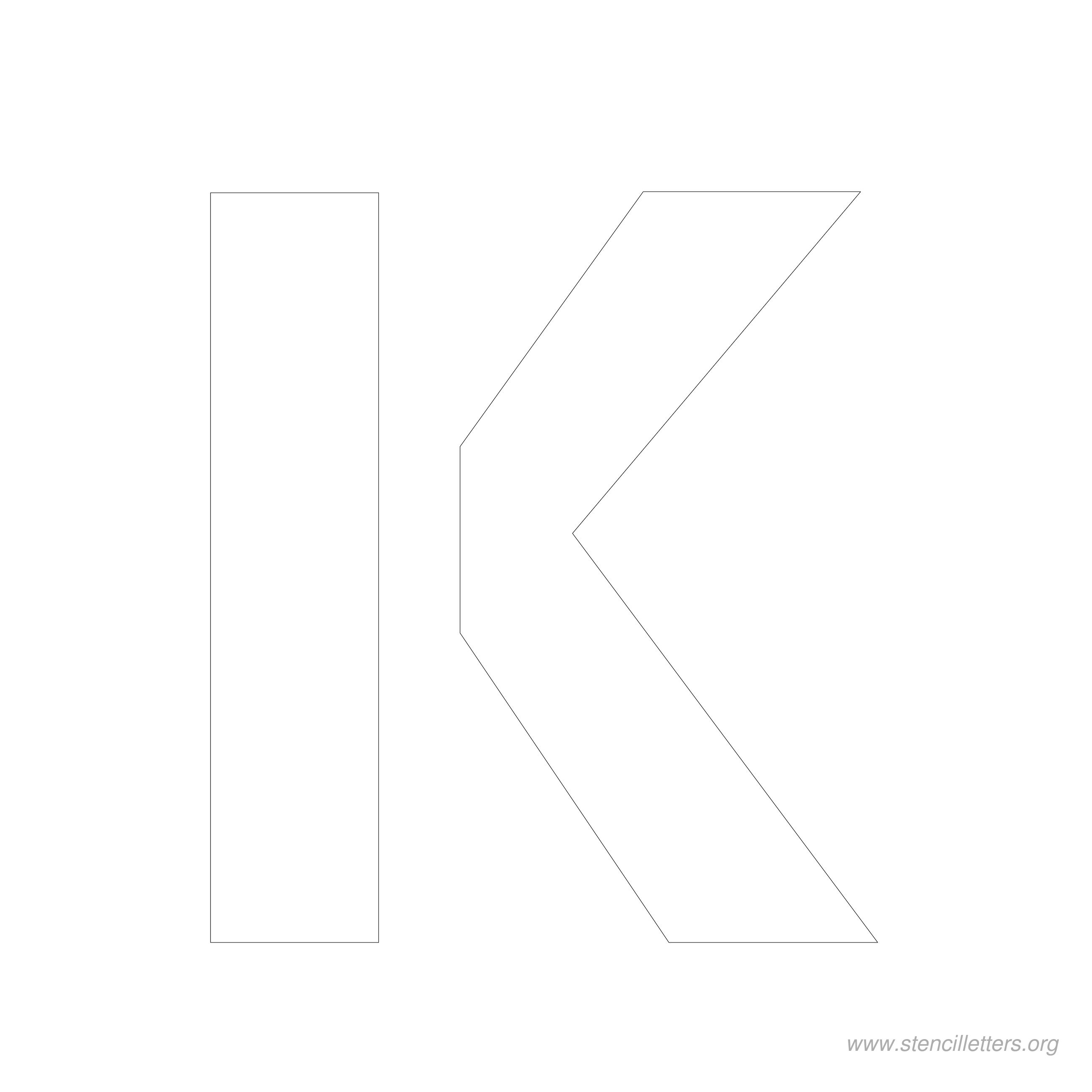 6 inch stencil letter k